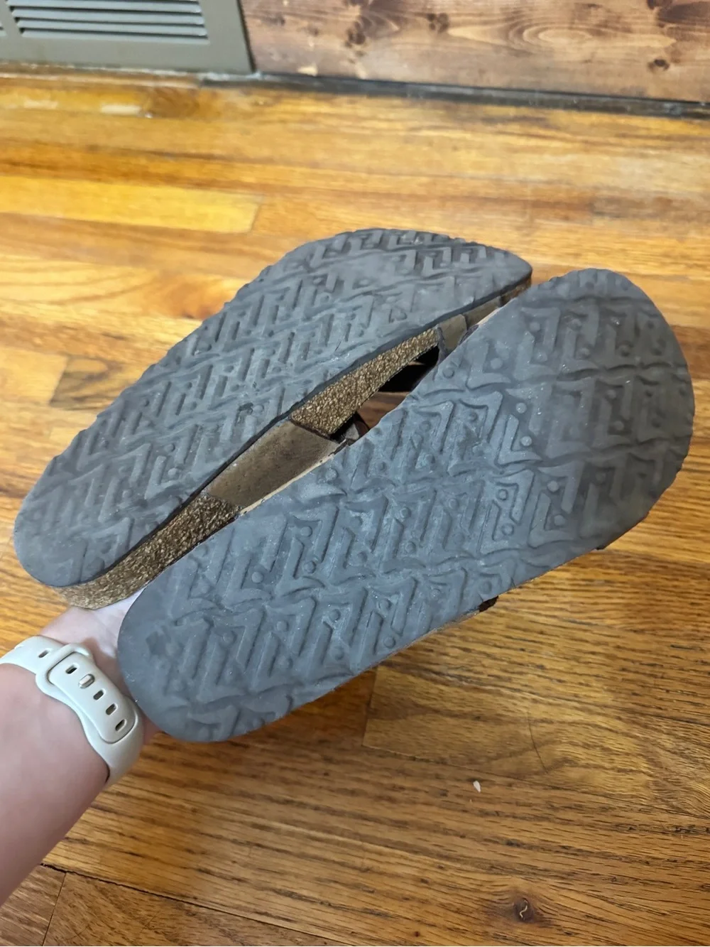 Women's Brown Suede Slide Sandals